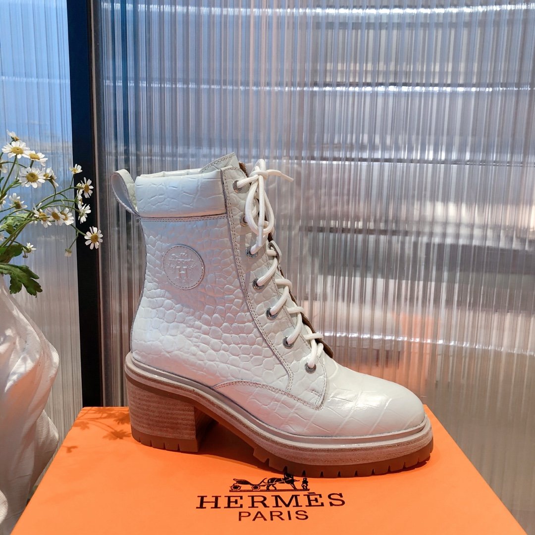 H**me5 Fresh Ankle Boots White For Women 1.6in/4cm