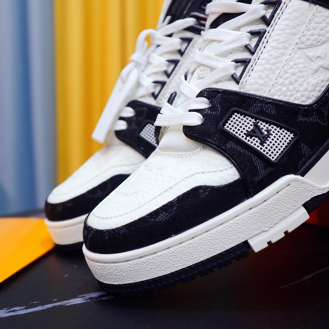 L0vis Vvtt0n Trainer Sneaker Mix Of Materials Black/White For Men LV